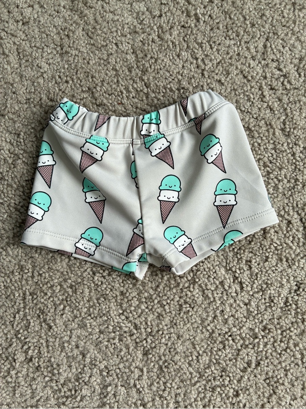 Whistle & Flute Kids Ice Cream Print Swim Shorts - Mint on White